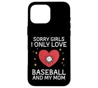 Sorry Girls I Love Baseball and Mom Saint-Valentin Garçons Enfants Coque pour iPhone 16 Pro Max