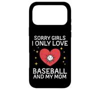 Sorry Girls I Love Baseball and Mom Saint-Valentin Garçons Enfants Coque pour iPhone 17 Pro Max