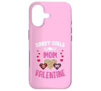 Sorry Girls Mommy is My Valentine Cœurs léopard et Plaid Coque pour iPhone 17