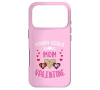 Sorry Girls Mommy is My Valentine Cœurs léopard et Plaid Coque pour iPhone 17 Pro