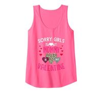 Sorry Girls Mommy is My Valentine Cœurs léopard et Plaid Débardeur