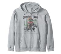 Sorry Gotta Go The Vibes are Off Cowboy Frog Riding Raton Laveur Sweat à Capuche