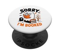 Sorry I am Booked Reading Nerd for Bookworms Cadeau Homme Femme PopSockets PopGrip Adhésif