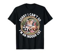 Sorry I Can't Go I'm an Indoor Cat Cute Music T-Shirt