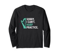 Sorry I Can't Harp Practice Cool Harpe Joueur Harpiste Harpiste Manche Longue