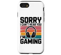 Sorry I Can't Hear You I'm Gaming Casque rétro Amusant pour Joueur Coque pour iPhone SE (2020) / 7/8