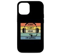 Sorry I Can't Hear You I'm Gaming Sunset Casque Audio Coque pour iPhone 12/12 Pro