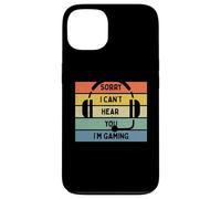 Sorry I Can't Hear You I'm Gaming Sunset Casque Audio Coque pour iPhone 13