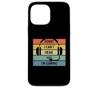 Sorry I Can't Hear You I'm Gaming Sunset Casque Audio Coque pour iPhone 13 Pro Max