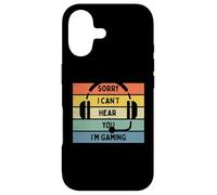 Sorry I Can't Hear You I'm Gaming Sunset Casque Audio Coque pour iPhone 17