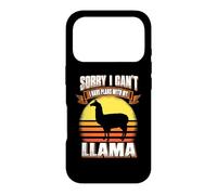 Sorry I Can't I Have Plans with My Llama Funny Animal Lover Coque pour iPhone 17 Pro