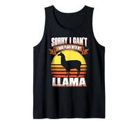 Sorry I Can't I Have Plans with My Llama Funny Animal Lover Débardeur