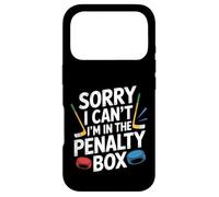 Sorry I Can't I'm in The Penalty Box Joueur de Hockey |- Coque pour iPhone 17 Pro