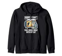 Sorry I Can't True Crime Night with My Cat Sweat à Capuche