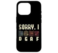 Sorry I DGAF Guitar Players Guitar Lover Bass Player Chords Coque pour iPhone 16 Pro
