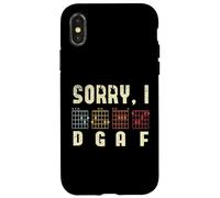 Sorry I DGAF Guitar Players Guitar Lover Bass Player Chords Coque pour iPhone X/XS