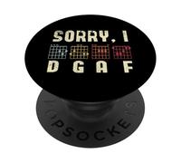 Sorry I DGAF Guitar Players Guitar Lover Bass Player Chords PopSockets PopGrip Adhésif