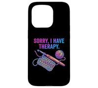 Sorry I Have Therapy Crochet Crochet Fil Art Coque pour iPhone 15 Pro