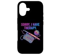 Sorry I Have Therapy Crochet Crochet Fil Art Coque pour iPhone 17