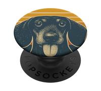 Sorry I Have to Go I Miss My Dog Teckel rétro PopSockets PopGrip Adhésif