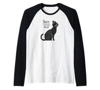 Sorry I’m Late I Saw a Cat Funny Pet Lover Humor Design Tees Manche Raglan