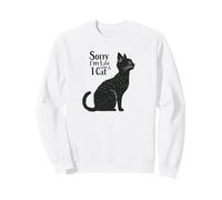 Sorry I’m Late I Saw a Cat Funny Pet Lover Humor Design Tees Sweatshirt