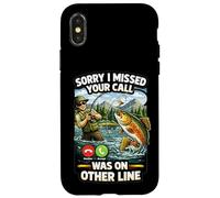 Sorry I Missed Your Call Fishing Blague Angler Humour Coque pour iPhone X/XS