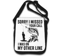 Sorry I Missed Your Call I Was On My Other Line Sac à bandoulière amusant Blanc