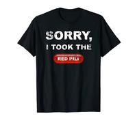 Sorry I Took the Red Pill Halloween pilule avec look usé T-Shirt