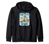 Sorry I'm Late I Was Busy Being The Wurst Funny Oktoberfest Sweat à Capuche