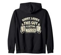 Sorry Ladies This Guy is Getting Married Typographie Vintage Sweat à Capuche