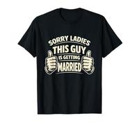 Sorry Ladies This Guy is Getting Married Typographie Vintage T-Shirt