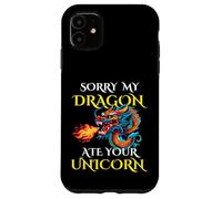Sorry My Dragon Ate Your Unicorn pour garçons, Filles, Adultes, Adolescents Coque pour iPhone 11