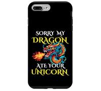 Sorry My Dragon Ate Your Unicorn pour garçons, Filles, Adultes, Adolescents Coque pour iPhone 7 Plus/8 Plus