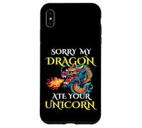 Sorry My Dragon Ate Your Unicorn pour garçons, Filles, Adultes, Adolescents Coque pour iPhone XS Max