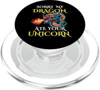 Sorry My Dragon Ate Your Unicorn pour garçons, Filles, Adultes, Adolescents PopSockets PopGrip pour MagSafe