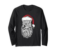 Sorry This Beard is Taken Cool Christmas Santa Claus Graphic Manche Longue