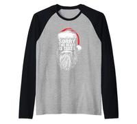 Sorry This Beard is Taken Cool Christmas Santa Claus Graphic Manche Raglan