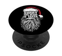 Sorry This Beard is Taken Cool Christmas Santa Claus Graphic PopSockets PopGrip Adhésif