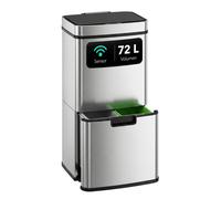 SORTA Sensor Poubelle 72L en inox Poubelle 3 compartiments pour la cuisine