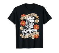 Sorta Sorta Cliquet Sorta Nightingale Squelette Halloween T-Shirt Graphique avec Valeur, Homme, Noir, S