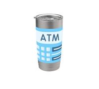 Sortez de l'argent automatique de la banque de guichet automatique Gobelet isotherme en acier inoxydable double paroi