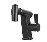 Sortez le mélangeur de salle de bain robinet de bassin en laiton simple et froid multifonction des robinets de lavabo de salle de bain-gris (cromo)