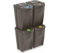 Sortibox XL - Kit de 4 poubelles de 35 litres > gris pierre