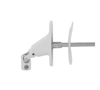 Sortie caisson 90° - Entrée femelle Ø12 - Sortie 6P7 - L 355mm - Platine alu blanc