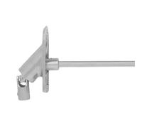 Sortie caisson 90° - Entrée femelle Ø12 - Sortie carré 8 - L 350mm - Platine alu chromé