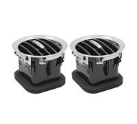Sortie Climatisation Ventilation 2201099 13417363 13365420 Grille D'aération Intérieure De Voiture Pour Opel Pour Corsa D Pour Adam Sortie D'air Climatiseur Tableau Bord(2Pcs Full Chrome)