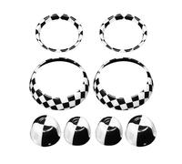 Sortie d’Air de Voitur Compatible Avec Mini Pour Cooper F56 2015 2016 2017 2018 2019 Couvercle D'anneau Ventilation Climatisation Kit Garniture Bouton Sortie D'air