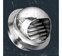 Sortie D’air Murale Ronde en INOX 304 Grilles De Ventilation avec Persiennes Grille D'aération Exterieur pour Tuyau Robuste et Résistant aux Intempéries 50-300mm Couvercle d'évent(250mm/9.8in)
