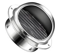 Sortie D’air Murale Ronde En INOX 50mm-300mm Grille De Hotte Cheminée Extérieur, Sortie Murale Grille D'Aération, Stable Durables Pour Soufflage Extracteur Cheminée(ID 120mm)